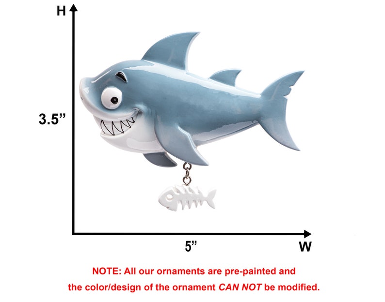 Baby Shark Ornament 2024, Personalized Jaws With Fish Christmas Xmas
