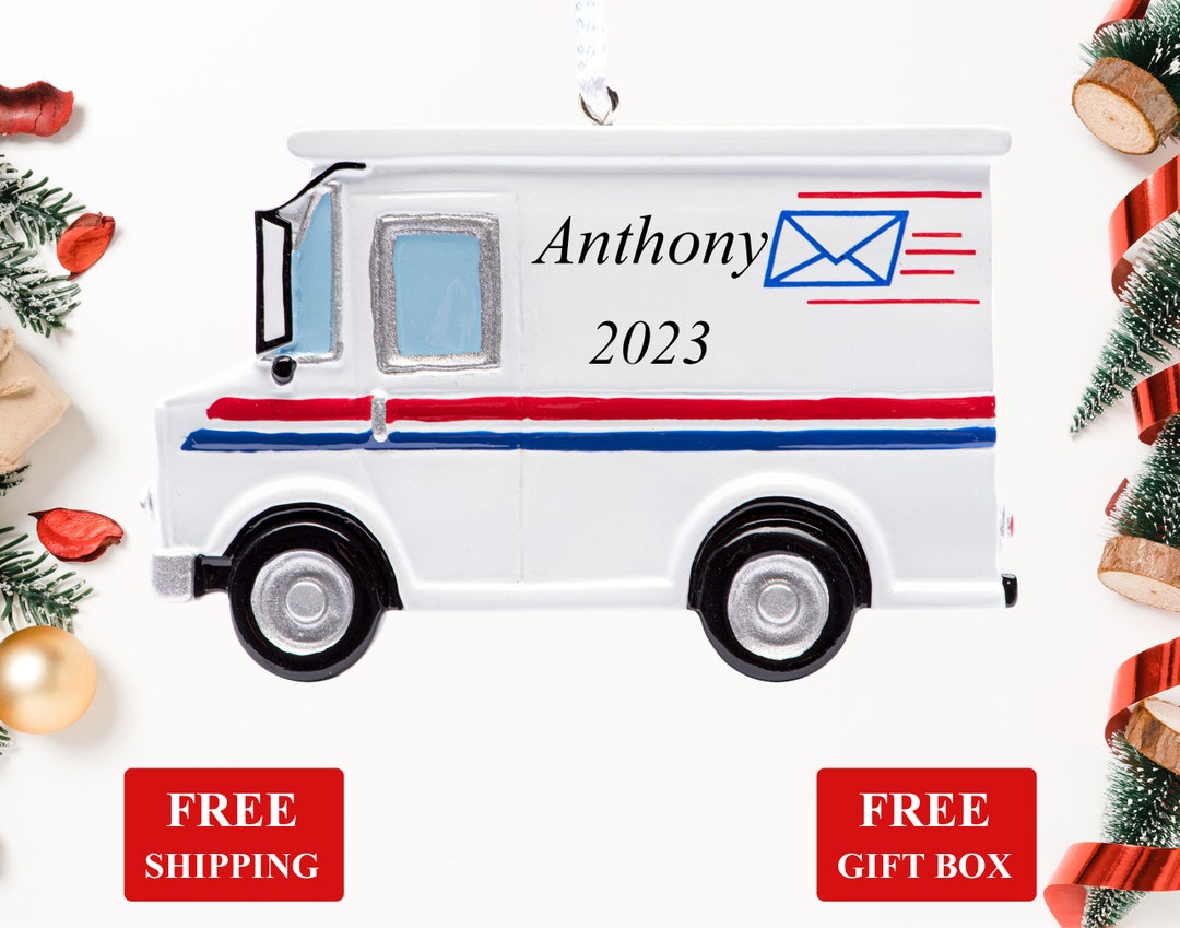 Mail Truck Ornament 2023 Perosnalized Postal Worker / Driver Etsy