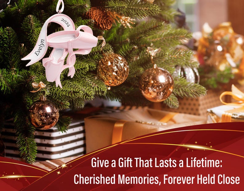 Personalized Ballet Ornament 2024, Ballerina Dancer Pointe Shoes