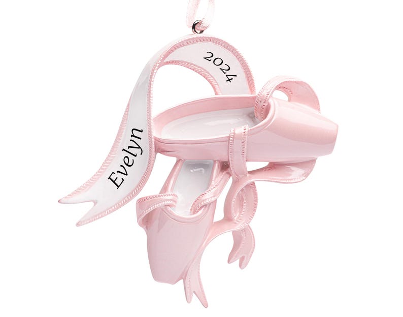 Personalized Ballet Ornament 2024, Ballerina Dancer Pointe Shoes