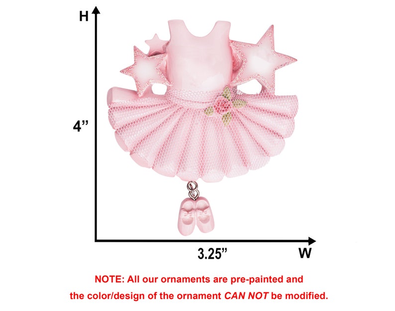 Personalized Ballerina Ornament 2024, Ballerina Dancer Dress With