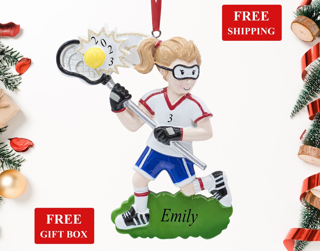 Personalized Lacrosse Girl Ornament 2023 Female Lacrosse Etsy
