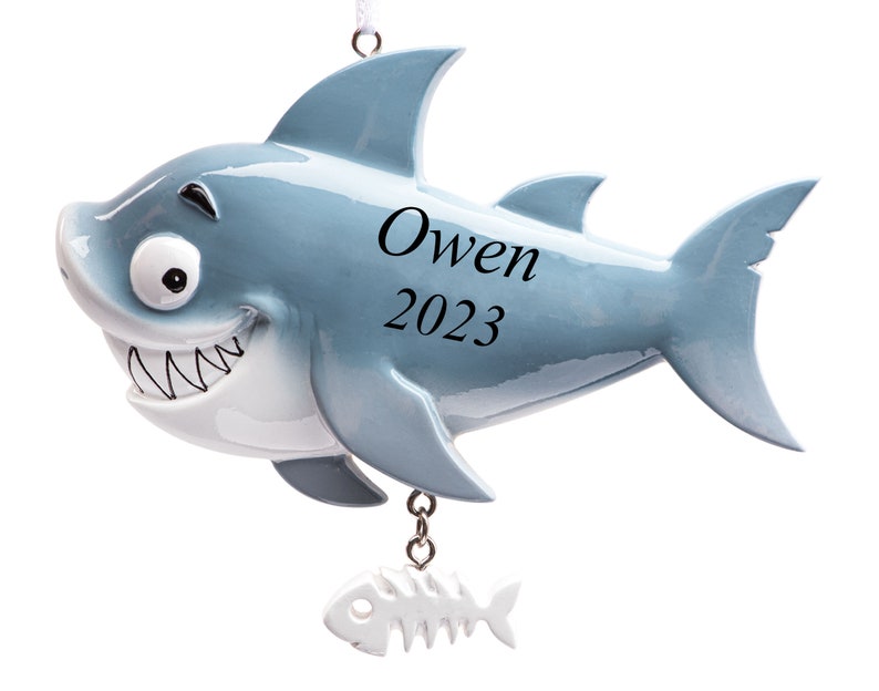 Baby Shark Ornament 2024, Personalized Jaws With Fish Christmas Xmas