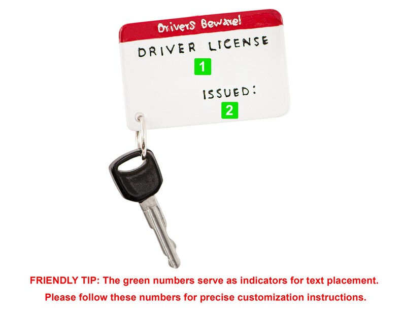 Driver's License Personalized Christmas Ornament 2024, Plate Tag With