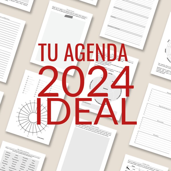 Agenda Semanal IMPRIMIBLE 2024 español | Planificador de Desarrollo Personal, Productividad, Hábitos, Salud y Bienestar con ejercicios | PDF