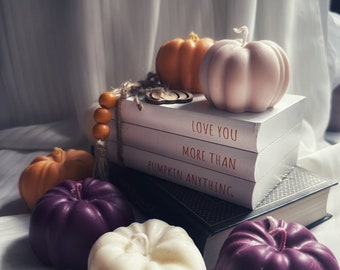 Pumpkin Candle, Pumpkin Shaped Candle, Halloween Decor, Fall Decor, Pumpkin Scented Candle, Halloween