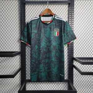 Kit concept Green Italy Nom et numéro gratuits Maillot de foot Italie Livraison en 2 semaines Coupe du monde Euros image 1