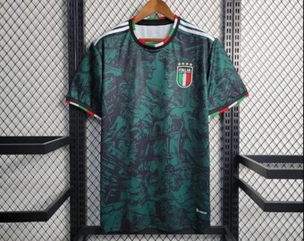 Kit conceptual de Italia verde: ¡nombre y número gratuitos! ¡Camiseta de fútbol de Italia! ¡Entrega de 2 semanas! Copa del Mundo - Euros