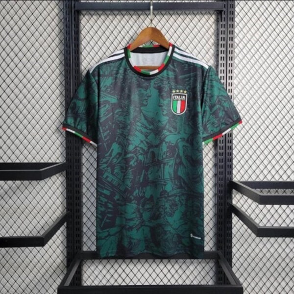 Grünes Italien Konzept Kit - Freier Name & Nummer! Italia Fußball Trikot! 2 Wochen Lieferzeit! WM - Euro