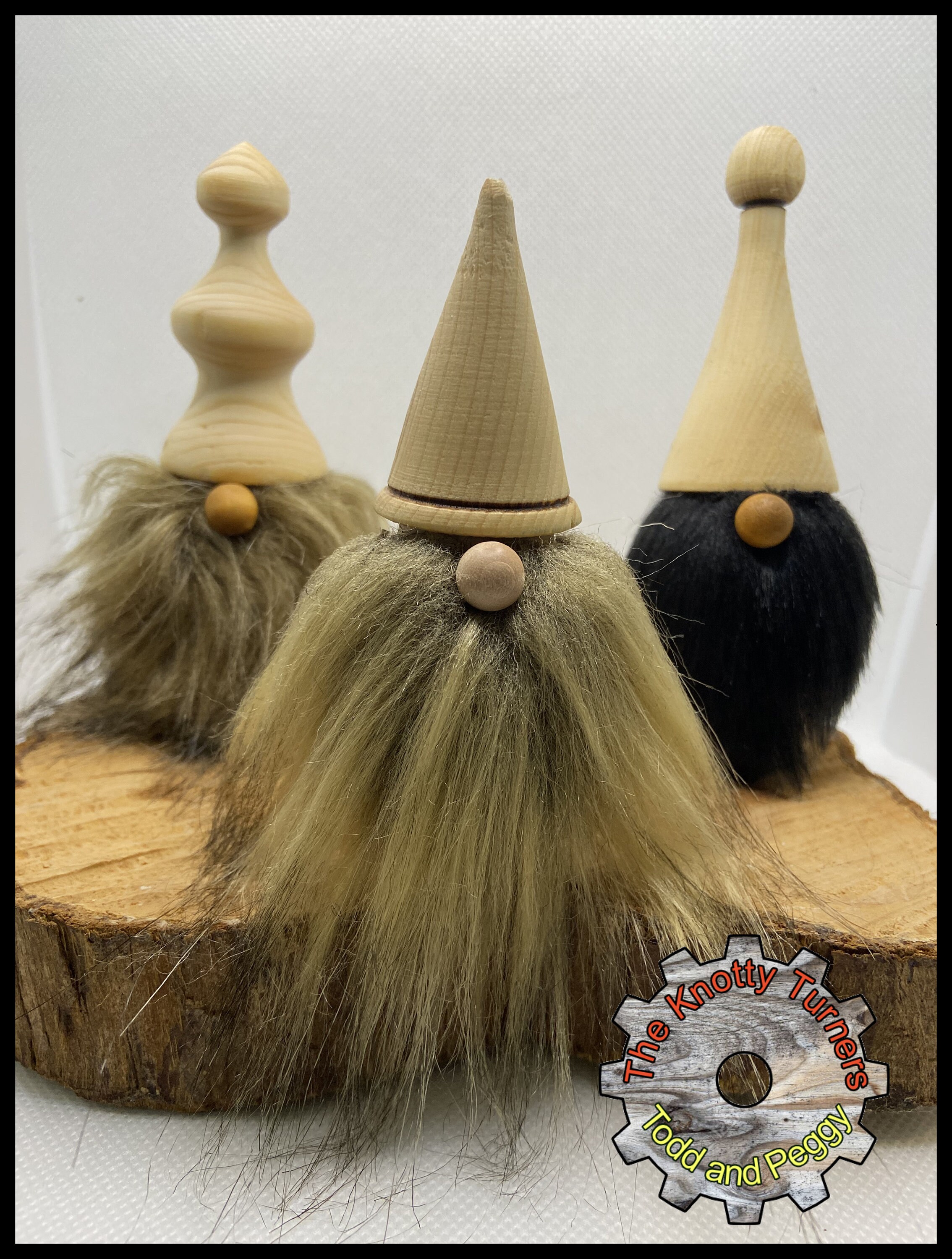 Wood Turned Gnomes group A Etsy