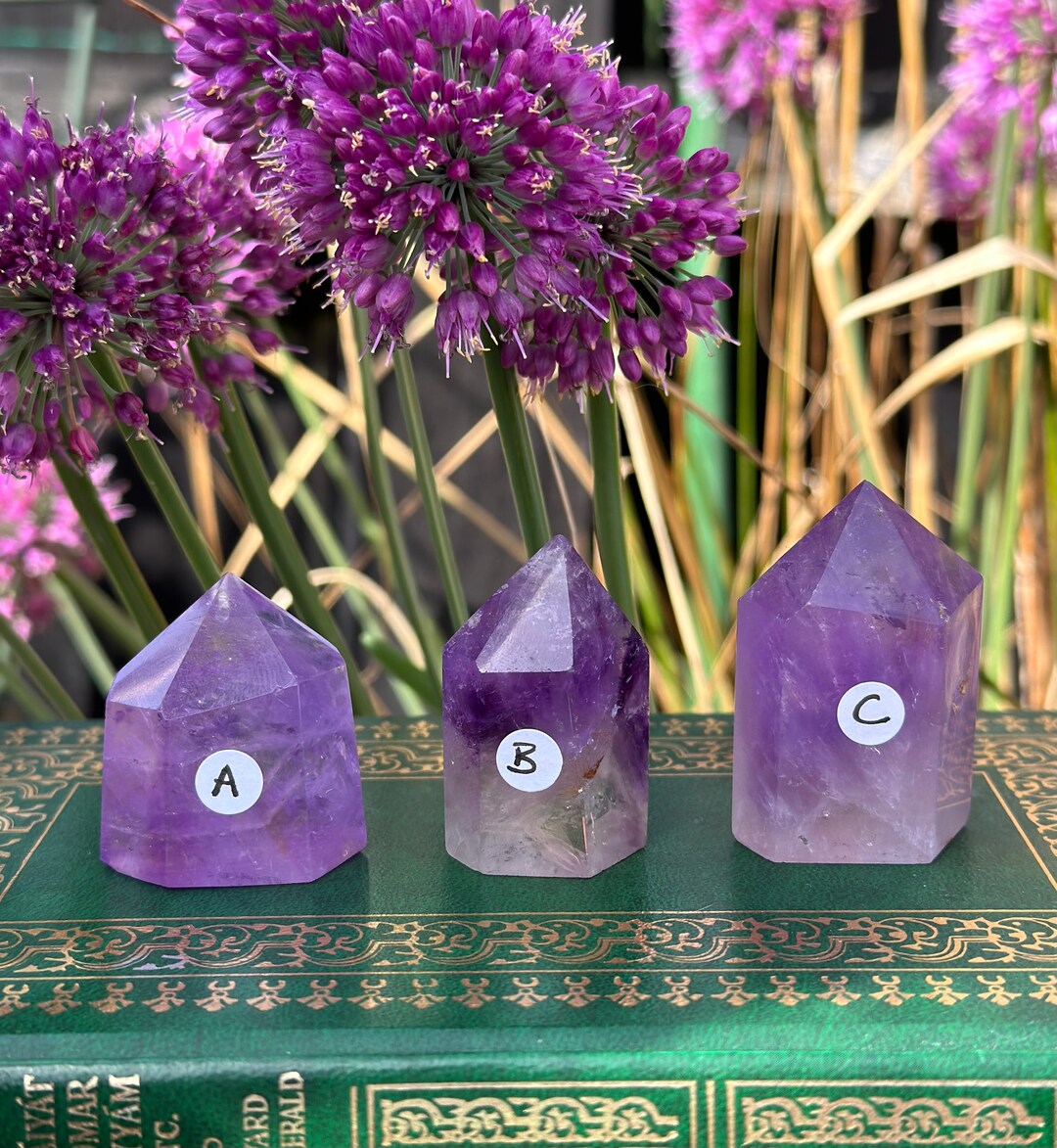 Amethyst Towers. Natural Amethyst Crystal . Obelisk Tower Etsy