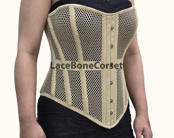 New Heavy Duty Double Steel Boned Waist Training Cotton Waistcincher Corset C79C - Foto 8