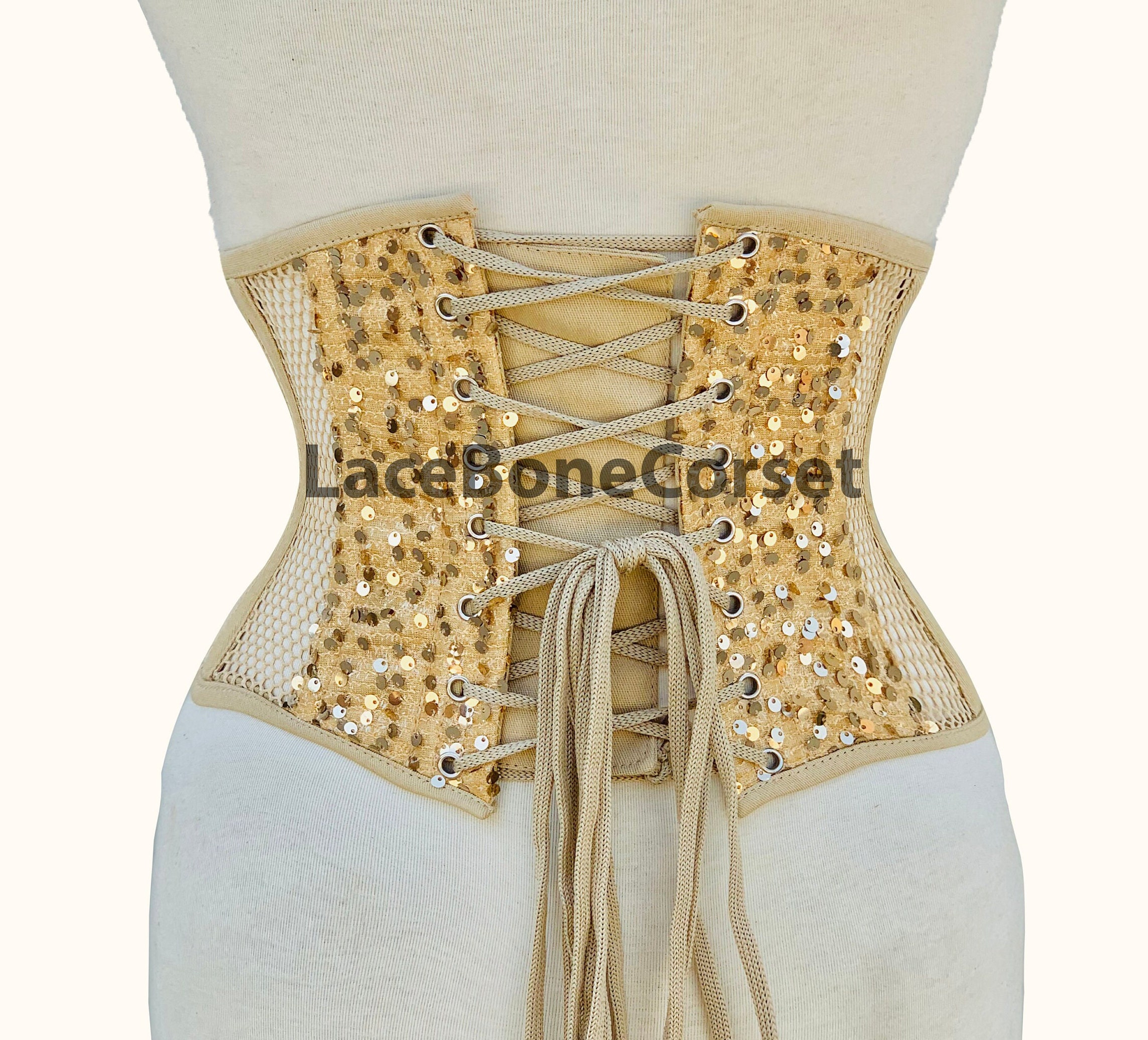 Women’s Jacquard Waist Trainer Corset Steel Boned Shapewear