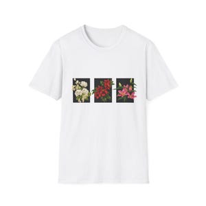 Floral Art Unisex T-Shirt | Nature Lover Gift, Botanical Tee, Spring Fashion, Minimalist T-Shirt, Eco-friendly Apparel