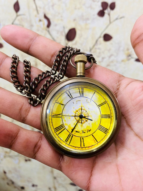 Elgin brass pocket watch hot sale
