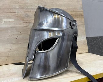 Medieval Corinthian Warrior Helmet: Steel Knight Armor, Cosplay LARP