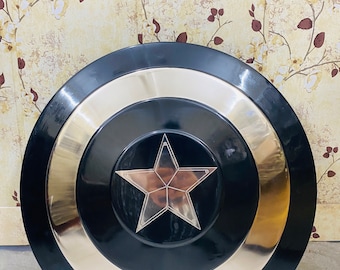 Handmade Metal Captain America Shield: Avengers Movie Prop (22 inch)