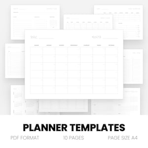 Printable planner, Personal planner bundle, daily weekly monthly planner, Goal, Productivity and year calendar.