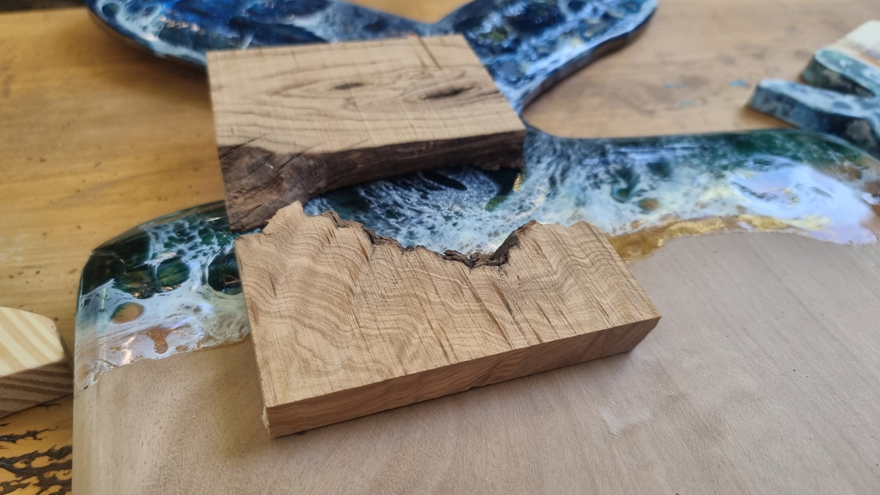 Olive Wood Blanks Perfect for Resin Projects, Coasters, and Jewelry