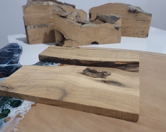 Olivenholz Rohlinge - Perfekt für Harz Projekte, Untersetzer, und Schmuckhersteller Woodcraft, Resin Art - Complite RAW - Geschenk Für Ihn