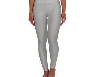 Women's High Waisted Yoga Light Grey Leggings by TRAIN TRU - Pro Series