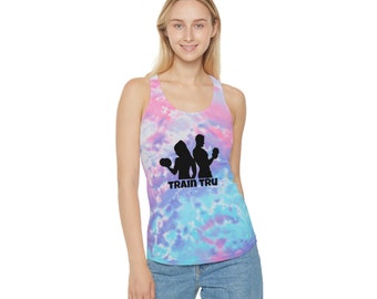 TRAIN TRU Women's Tie Dye Racerback Tank Top