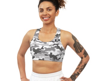 Women's Seamless Arctic Camo Sports Bra by TRAIN TRU