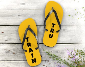 Unisex Flip Flops Special Edition Yellow by TRAIN TRU