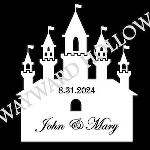 Custom Castle Light Projection with Bride and Groom Names for Happily Ever After/Fairytale/Princess Theme Wedding/Event/Birthday