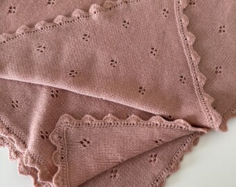 Baby Gift Pink Cashmere Baby Blanket Newborn Knitted Blanket Luxury Baby Shower Gift