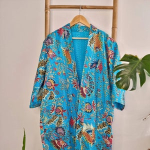 kantha jacket ,long jacket ,vintage jacket ,quilted jacket