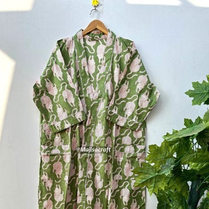 Indian kimono robe, Cotton kimono robe, Cotton tiger kimono, soft and comfortable, beach robe , bath robe, Night wear kimono, Robes