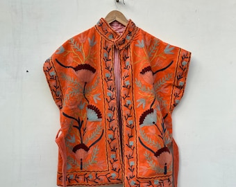 Suzani Velvet vest handgemaakt jasje, dameskleding, cadeau voor haar