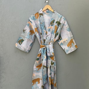 Kimono Robe, Dressing Gown, Vintage style, 100% Cotton kimono Robes, Pure cotton Kimono, Cotton Kimono, Festival Clothing, Kimono Kaftan
