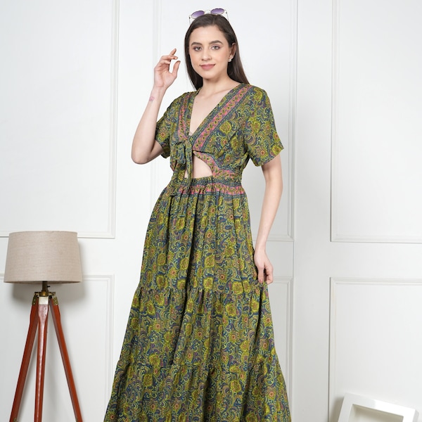 100 % Silk Dress ,Luxury Loungewear, Luxury Long atterned Luxury Loungewear, Silk Kimono Nightdress, Long Silk Dress | Gustav Klimt Freya's