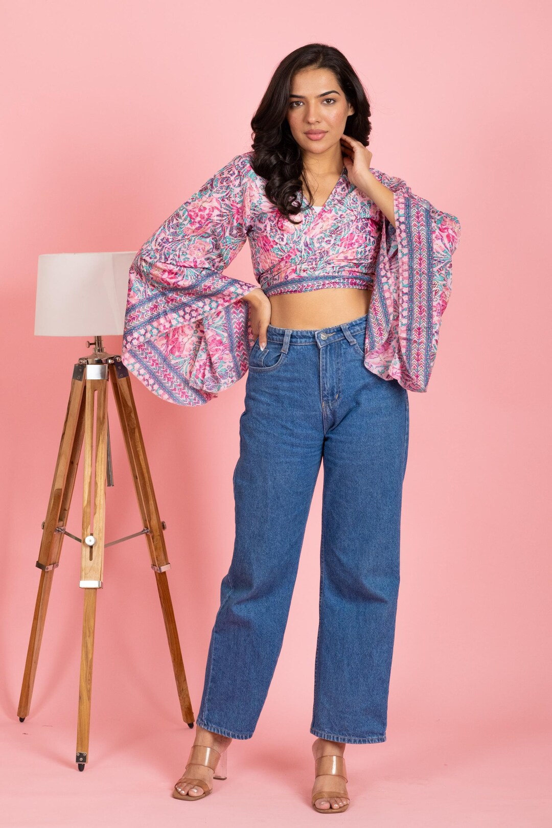 Silk Tie Top, Beach Wear Silk Crop Top, Gift for Her, Pure Silk Wrap