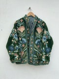 Velvet Suzani Embroidered Jacket: Handcrafted Floral Design product logo