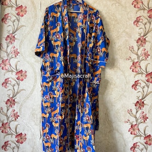 kimono dressing gown, bridesmaid gowns, sustainable women bathrobe, Kimono Robes, Lightweight pure cotton kimono robe, ladies night gown