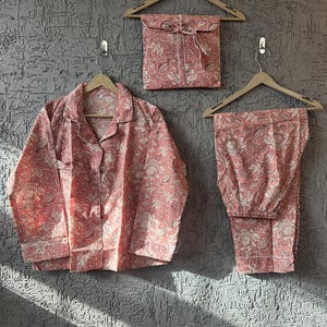 Pigiama indiano floreale in cotone: abito da notte boho