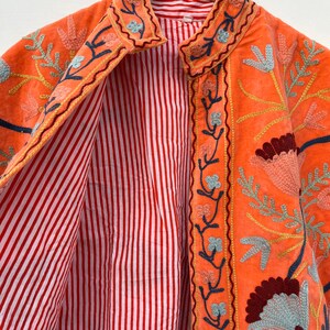 Suzani Velvet vest handmade jacket's, women's clothing,gift for her image 3