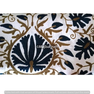 Vintage Handmade Cotton Suzani Throw Blanket Hand Embroidery Bed sheet Bedspread Suzani Embroidery, Suzani Wall Hanging, Uzbek Suzani