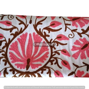 Embroidery Bedsheet/Indian Suzani Blanket/Handmade Floral Bedsheet/Cotton Bedspread/Home Decor/Suzani Wall Hanging/Bohemian Suzani