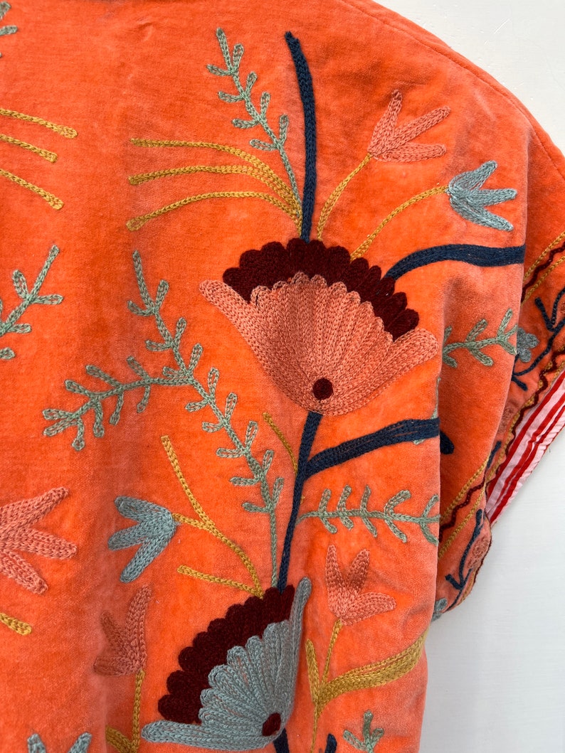 Suzani Velvet vest handmade jacket's, women's clothing,gift for her image 6