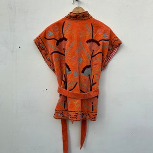 Suzani Velvet vest handmade jacket's, women's clothing,gift for her image 5