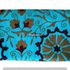Cotton Suzani Throw Blanket Hand Embroidery Bed sheet Bedspread Suzani Embroidery, Suzani Wall Hanging, Uzbek Suzani, Table Cover
