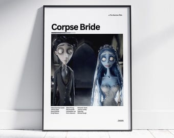 Corpse Bride Movie Poster: Tim Burton Film, Minimalist Print (Digital Download)