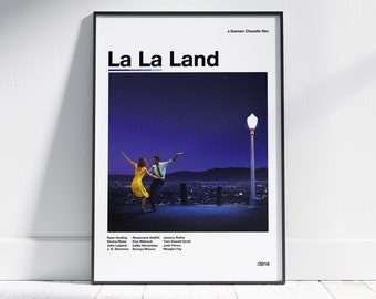 Cartel de La La Land / Damien Chazelle / Cartel de película minimalista / Impresión de película retro / Impresión de arte de pared / Decoración del hogar