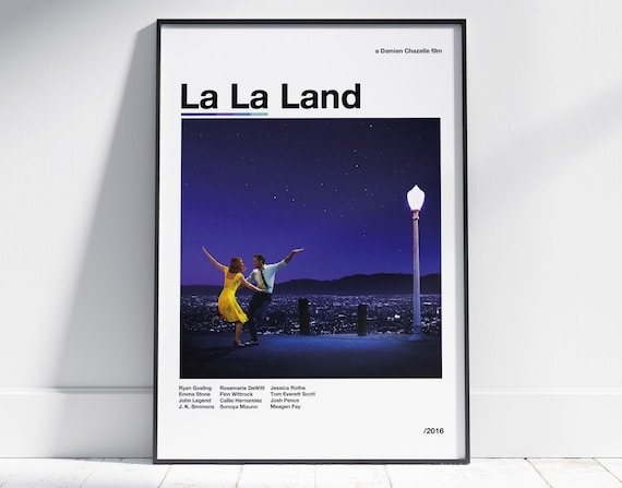 La La Land Movie Poster: Minimalist Retro Print (digital Download