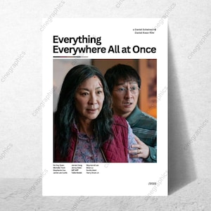 Everything Everywhere All at Once Poster | Minimalistic Movie Poster | Retro Movie Print | Wall Art Print | Home Decor