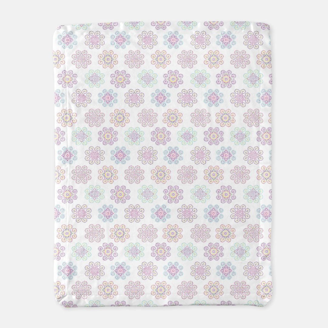 Satin Trim Minky Blanket Hmong Inspired Design Etsy